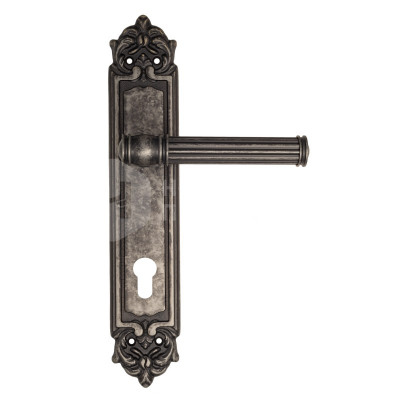Дверная ручка на планке Venezia Impero VNZ2333 PL96 состаренное серебро