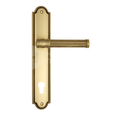 Дверная ручка на планке Venezia Impero VNZ2373 PL98 французcкое золото + коричневый