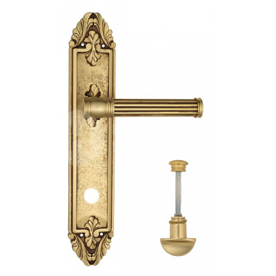 Дверная ручка на планке Venezia Impero VNZ1972 PL90 французcкое золото + коричневый