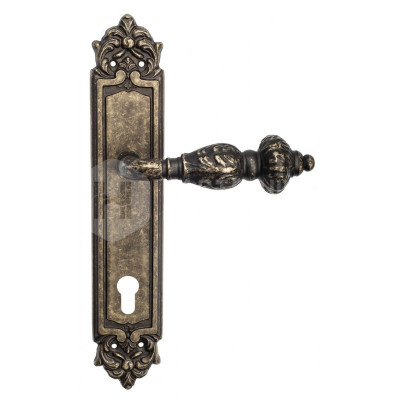 Дверная ручка на планке Venezia Lucrecia VNZ369 PL96 бронза античная