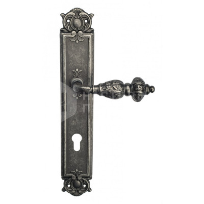 Дверная ручка на планке Venezia Lucrecia VNZ374 PL97 состаренное серебро