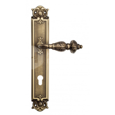 Дверная ручка на планке Venezia Lucrecia VNZ375 PL97 бронза матовая
