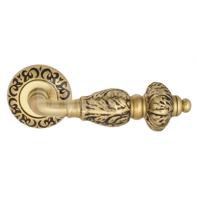 Дверная ручка Venezia Lucrecia VNZ2073 D4 французское золото + коричневый