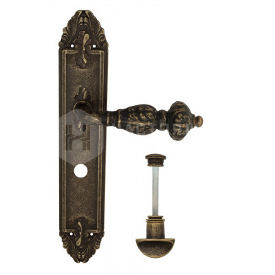 Дверная ручка на планке Venezia Lucrecia VNZ2496 PL90 бронза античная