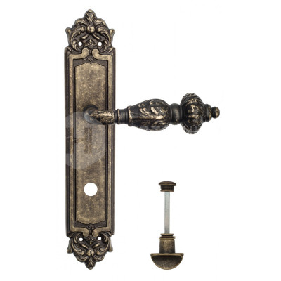 Дверная ручка на планке Venezia Lucrecia VNZ380 PL96 бронза античная