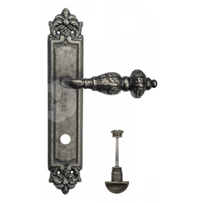 Дверная ручка на планке Venezia Lucrecia VNZ381 PL96 состаренное серебро