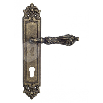 Дверная ручка на планке Venezia Monte Cristo VNZ419 PL96 бронза античная
