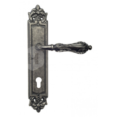 Дверная ручка на планке Venezia Monte Cristo VNZ420 PL96 состаренное серебро