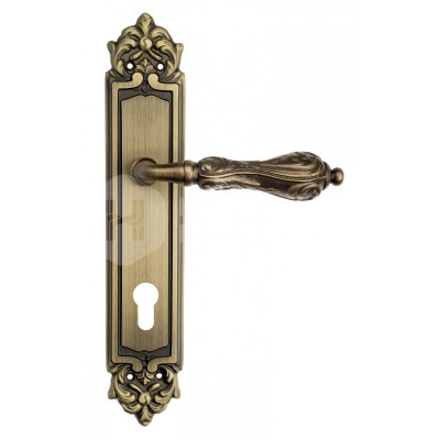 Дверная ручка на планке Venezia Monte Cristo VNZ421 PL96 бронза матовая