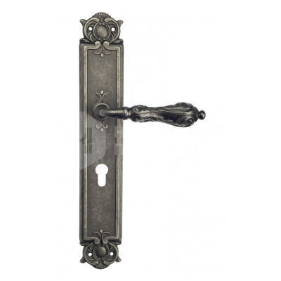 Дверная ручка на планке Venezia Monte Cristo VNZ424 PL97 состаренное серебро