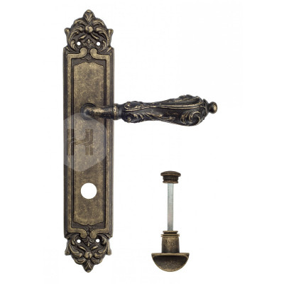 Дверная ручка на планке Venezia Monte Cristo VNZ430 PL96 бронза античная