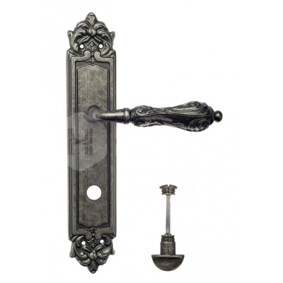 Дверная ручка на планке Venezia Monte Cristo VNZ431 PL96 состаренное серебро