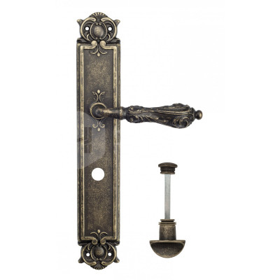 Дверная ручка на планке Venezia Monte Cristo VNZ434 PL97 бронза античная