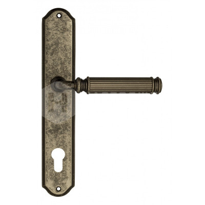 Дверная ручка на планке Venezia Mosca VNZ3032 PL02 состаренное серебро