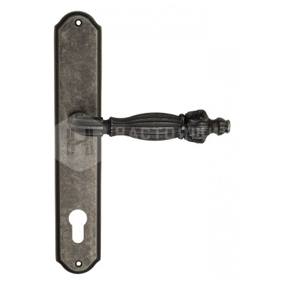 Дверная ручка на планке Venezia Olimpo VNZ1626 PL02 состаренное серебро
