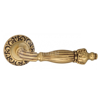 Дверная ручка Venezia Olimpo VNZ1299 D4 французское золото + коричневый