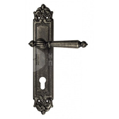 Дверная ручка на планке Venezia Pellestrina VNZ1388 PL96 состаренное серебро