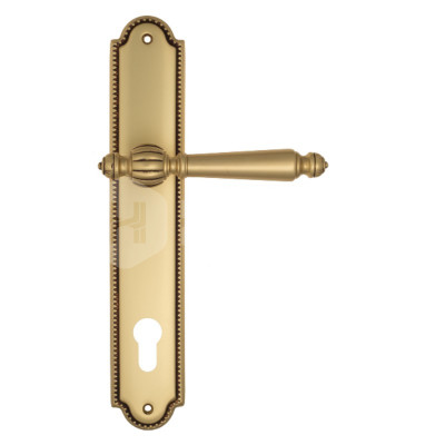 Дверная ручка на планке Venezia Pellestrina VNZ1579 PL98 французское золото + коричневый