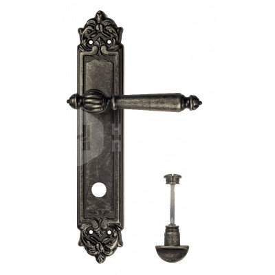 Дверная ручка на планке Venezia Pellestrina VNZ1389 PL96 состаренное серебро