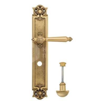 Дверная ручка на планке Venezia Pellestrina VNZ1278 PL97 французское золото + коричневый