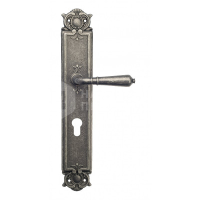 Дверная ручка на планке Venezia Vignole VNZ490 PL97 состаренное серебро