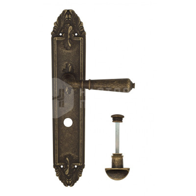 Дверная ручка на планке Venezia Vignole VNZ2584 PL90 бронза античная