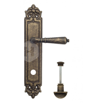 Дверная ручка на планке Venezia Vignole VNZ494 PL96 бронза античная