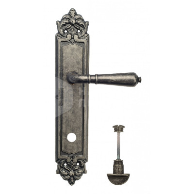 Дверная ручка на планке Venezia Vignole VNZ495 PL96 состаренное серебро