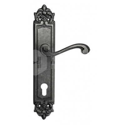 Дверная ручка на планке Venezia Vivaldi VNZ516 PL96 состаренное серебро