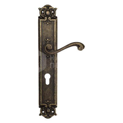 Дверная ручка на планке Venezia Vivaldi VNZ519 PL97 бронза античная