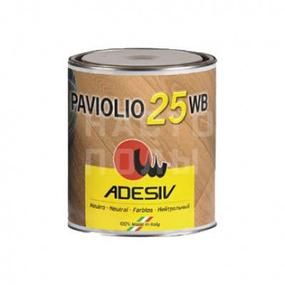 Масло для паркета бесцветное Adesiv Paviolio 25 WB (1л)