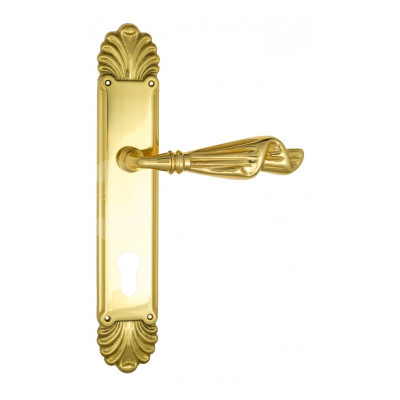 Дверная ручка на планке Venezia Opera VNZ1858 PL87 золото 24K