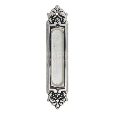 Ручка для раздвижных дверей Venezia U122 VNZ2205 натуральное серебро + черный (1 шт)