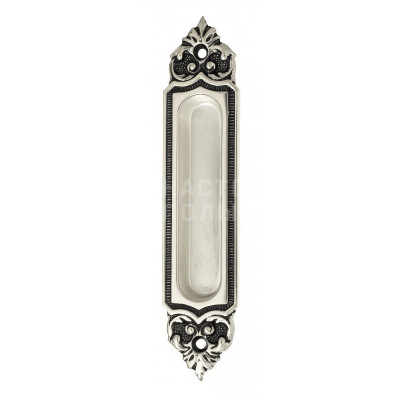 Ручка для раздвижных дверей Venezia U122 VNZ2042 натуральное серебро + черный (1 шт)