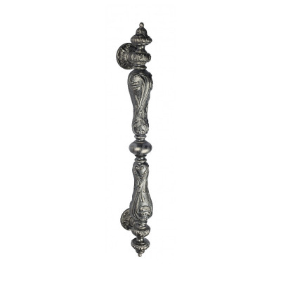 Дверная ручка скоба Venezia Margherita VNZ574 состаренное серебро, 625 мм (465 мм)