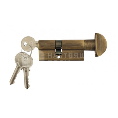 Цилиндр Venezia VNZ1430 (25/10/35) ключ-вертушка, бронза матовая