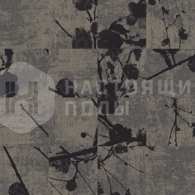 Ковровая плитка Ege Rawline Scala Velvet Bloom Grey, 480 x 480 мм