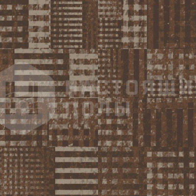 Ковровая плитка Ege Highline 1100 Checky Brown, 480 x 480 мм