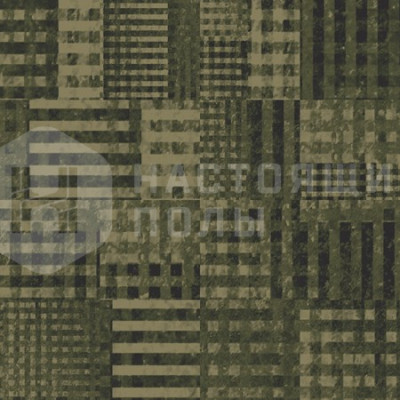 Ковровая плитка Ege Highline 80/20 1400 Checky Green, 480 x 480 мм