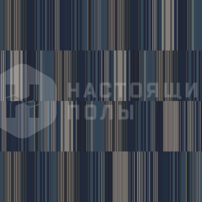 Ковровая плитка Ege Highline 80/20 1400 Solid Stripe Blue, 480 x 480 мм