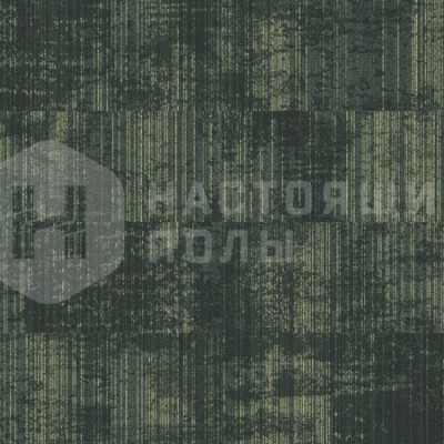 Ковровая плитка Ege Highline 1100 Stripy Velvet Green, 480 x 480 мм