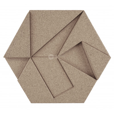 Декоративные панели Muratto Organic Blocks Hexagon MUOBHEX15 Sand, 220*190*30 мм