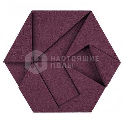 Декоративные панели Muratto Organic Blocks Hexagon MUOBHEX17 Grape, 220*190*30 мм