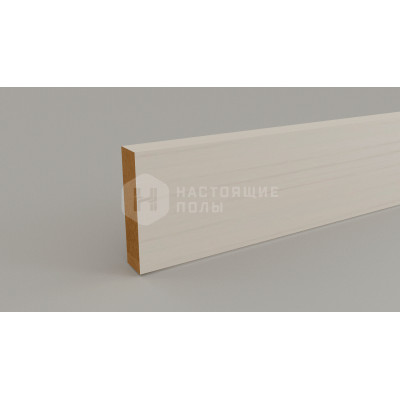Декоративная рейка Dekart шпон дуба, Белый, 120*30*2800 мм