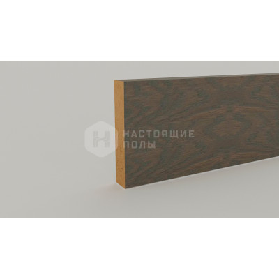 Декоративная рейка Dekart шпон дуба, Серый базальт, 100*20*2800 мм