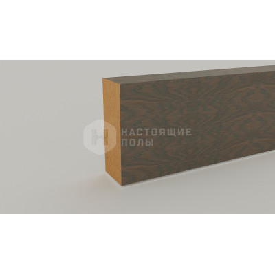 Декоративная рейка Dekart шпон дуба, Серый базальт, 100*40*2800 мм