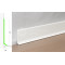 Металлический плинтус Profilpas Metal Line 90/6SF 78112 Белый полированный RAL9010, 2000*60*10 мм
