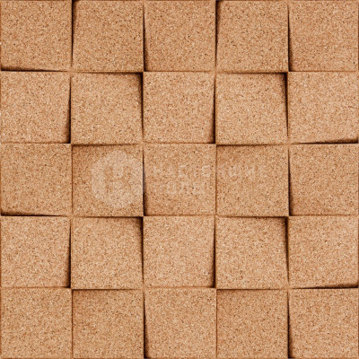 Декоративные панели Muratto Organic Blocks Minichock MUOBMIN10 Natural Cork, 248*248*24 мм