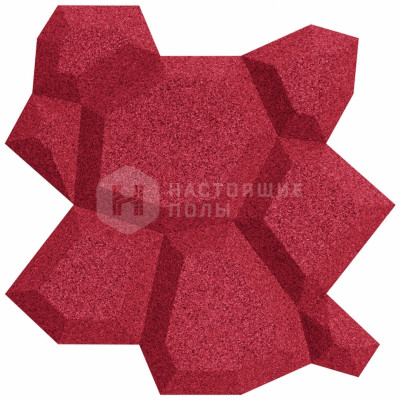 Декоративные панели Muratto Organic Blocks Beehive MUOBBEE06 Red, 248*180*20 мм