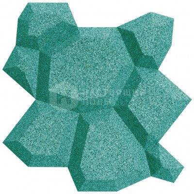 Декоративные панели Muratto Organic Blocks Beehive MUOBBEE04 Turquoise, 248*180*20 мм